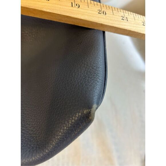 Dooney & Bourke Belvedere & Dust bag gold hook blue leather shoulder bag purse ( - Picture 11 of 16